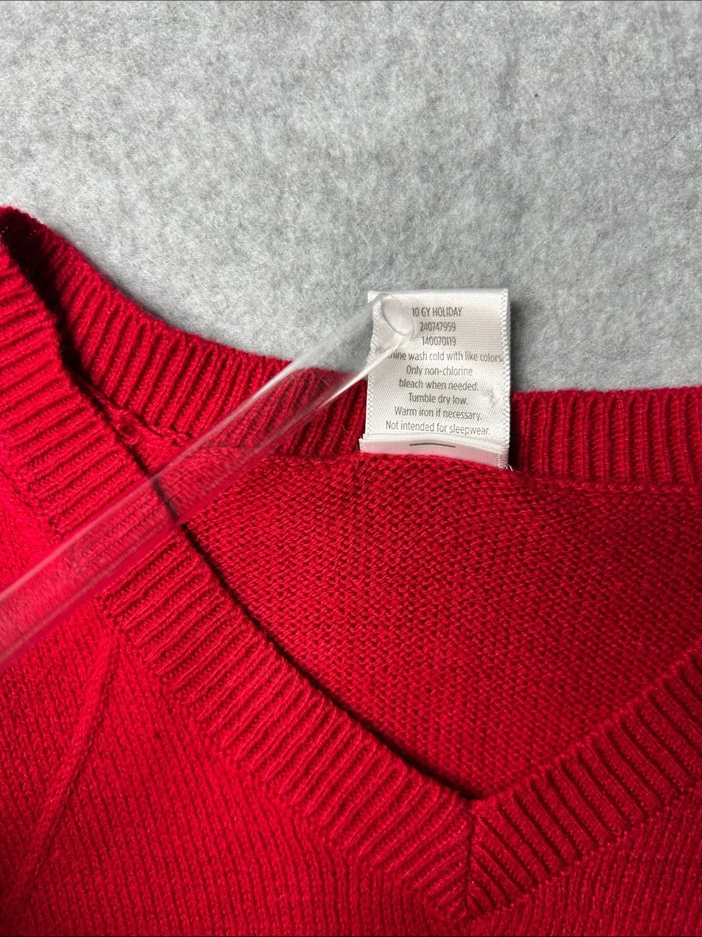 Gymboree Red Diamond Knit‎ V-Neck Sweater Vest - Solid Red